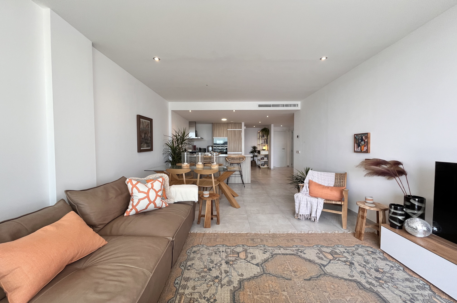 Resa Estates Ibiza apartment for sale te koop zeezicht sea views Cala gracio living room.jpeg